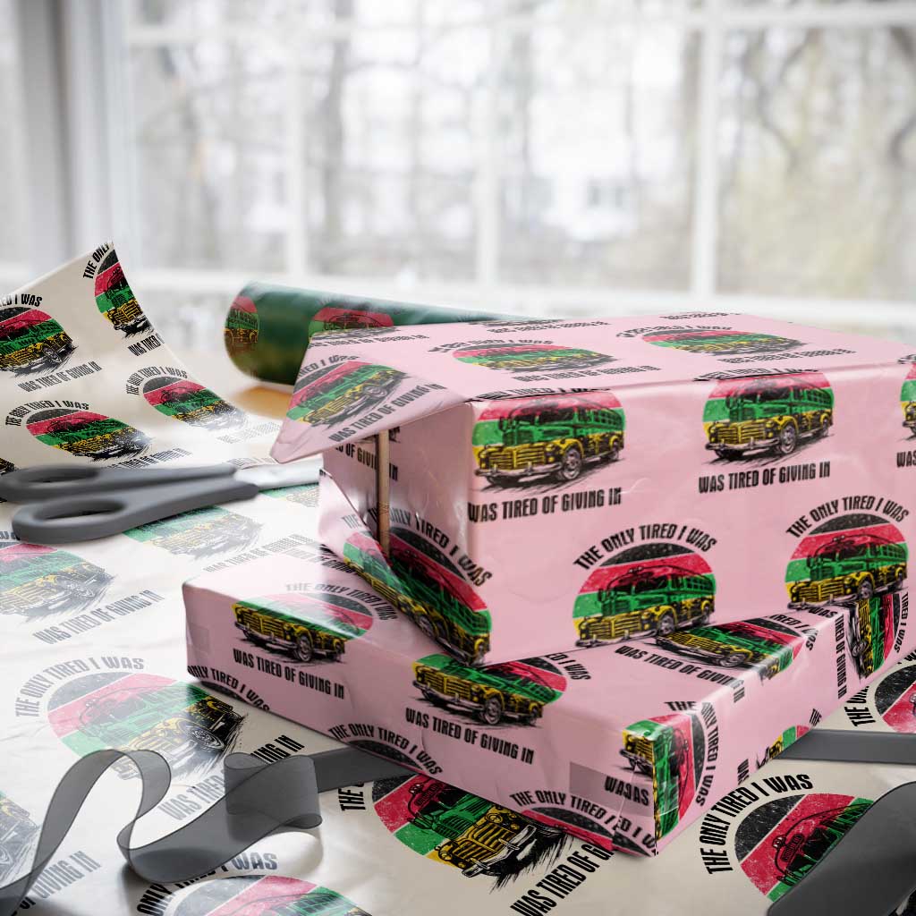Rosa Parks Tired Of Giving In Wrapping Paper Roll Civil Bus Protest TS12 Light Pink Print Your Wear