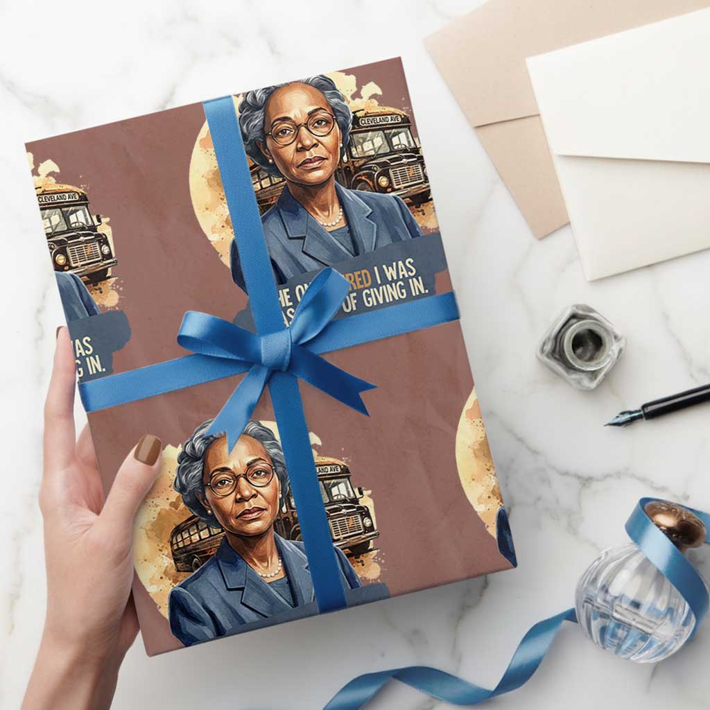Rosa Parks Tired Of Giving In Wrapping Paper Roll Civil Rights Activist TS12 Mocha Print Your Wear