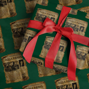 Rosa Parks Wrapping Paper Roll Female Empowerment History Gift TS12 Green Print Your Wear