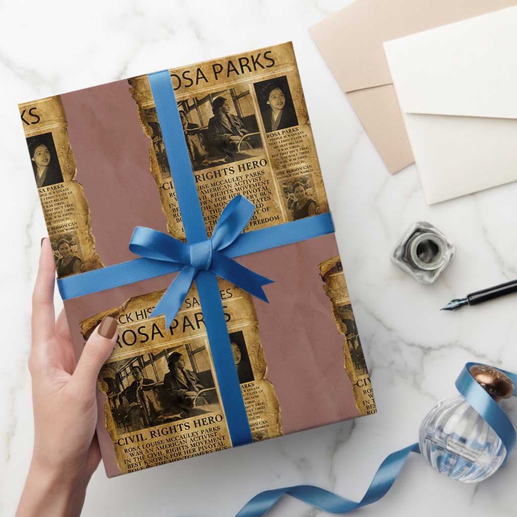 Rosa Parks Wrapping Paper Roll Female Empowerment History Gift TS12 Mocha Print Your Wear