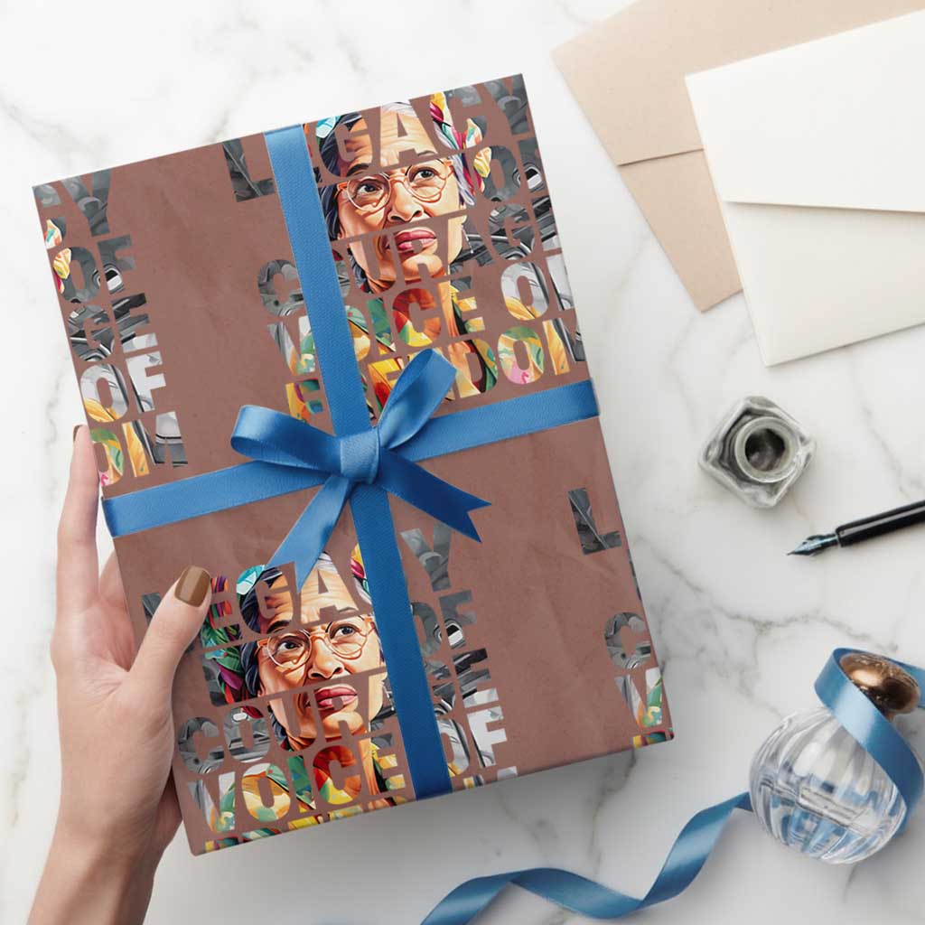 Rosa Parks Wrapping Paper Roll Legacy Of Courage Voice Of Freedom TS12 Mocha Print Your Wear