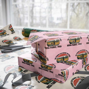 Rosa Parks Wrapping Paper Roll One Person Can Change The World TS14 Light Pink Print Your Wear