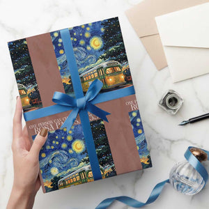 Rosa Parks Wrapping Paper Roll Starry Night Van Gogh Black History African TS14 Mocha Print Your Wear