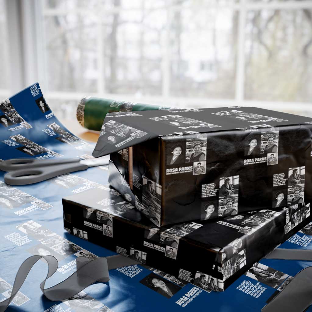 Rosa Parks Wrapping Paper Roll Strong Black Woman Leader TS12 Black Print Your Wear