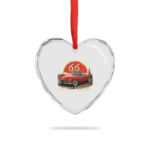 Route Highway 66 100 Years Anniversary Heart Crystal Glass Ornament Centennial Celebration And Still Kicking Mother Road TS11 Print Your Wear
