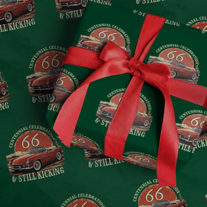 Route Highway 66 100 Years Anniversary Wrapping Paper Roll Centennial Celebration And Still Kicking Mother Road TS11 Green Print Your Wear