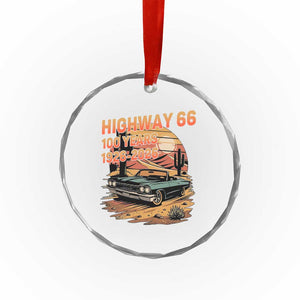 Route Highway 66 Centennial Crystal Glass Ornament 100 Year Road Trip Adventure TS12 Print Your Wear