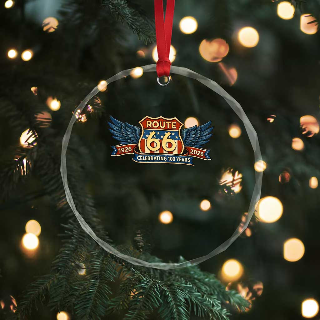 Route Highway 66 Centennial Crystal Glass Ornament 100 Years Of The Mother Road TS12 Print Your Wear