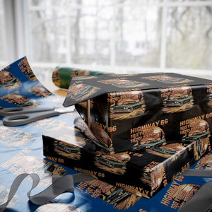 Route Highway 66 Centennial Wrapping Paper Roll 100 Year Road Trip Adventure TS12 Black Print Your Wear