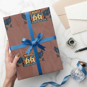 Route Highway 66 Centennial Wrapping Paper Roll 100 Years Of The Mother Road TS12 Mocha Print Your Wear