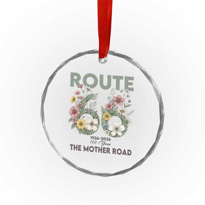 Route Highway 66 Crystal Glass Ornament Floral Centennial 100 Year Anniversary TS12 Print Your Wear