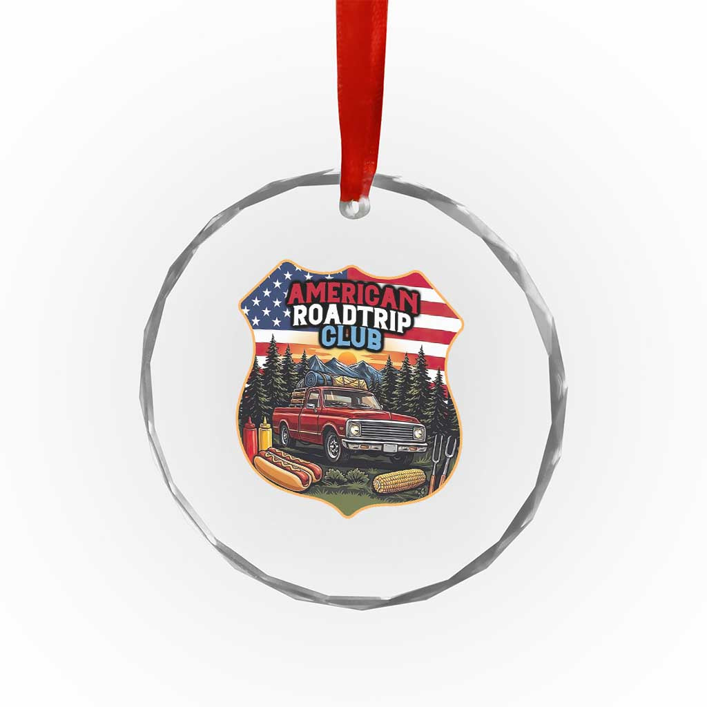 Route Highway 66 Crystal Glass Ornament Vintage American Roadtrip Club Road Trip TS12 Print Your Wear