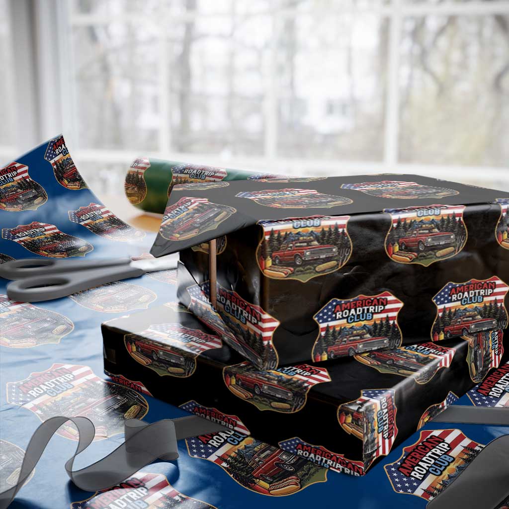Route Highway 66 Wrapping Paper Roll Vintage American Roadtrip Club Road Trip TS12 Black Print Your Wear