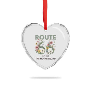 Route Highway 66 Heart Crystal Glass Ornament Floral Centennial 100 Year Anniversary TS12 Print Your Wear