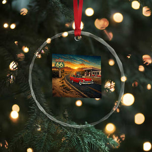 Route Highway 66 Raccoon Crystal Glass Ornament Americana Road Trip TS12 Print Your Wear