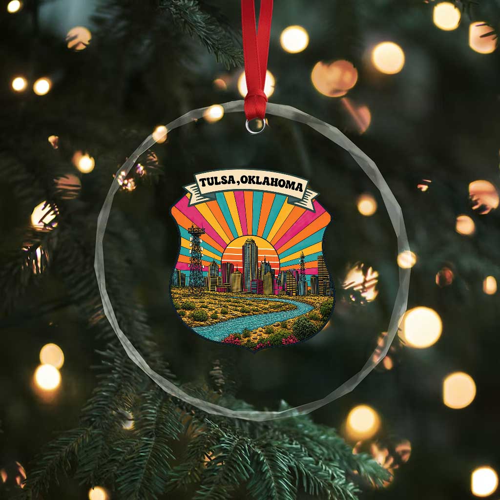 Route Highway 66 Tulsa Oklahoma Crystal Glass Ornament Mother Road Travel Gift TS12 Print Your Wear