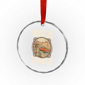 Route Highway 66 Turns 100 I Turn 35 Crystal Glass Ornament Vintage 1991 Road Sign Classic Pickup Truck Lover 35th Birthday Gift