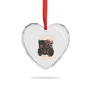 Route Highway 66 Turns 100 I Turn 70 Heart Crystal Glass Ornament Vintage 1956 American Classic V-Twin Motorcycle Lover 70th Birthday Gift