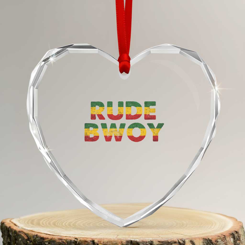 Rude Boy Heart Crystal Glass Ornament Jamaican Rasta Reggae Roots Gifts Jamaica TS10 Transparent Glass 3'' Heart Print Your Wear