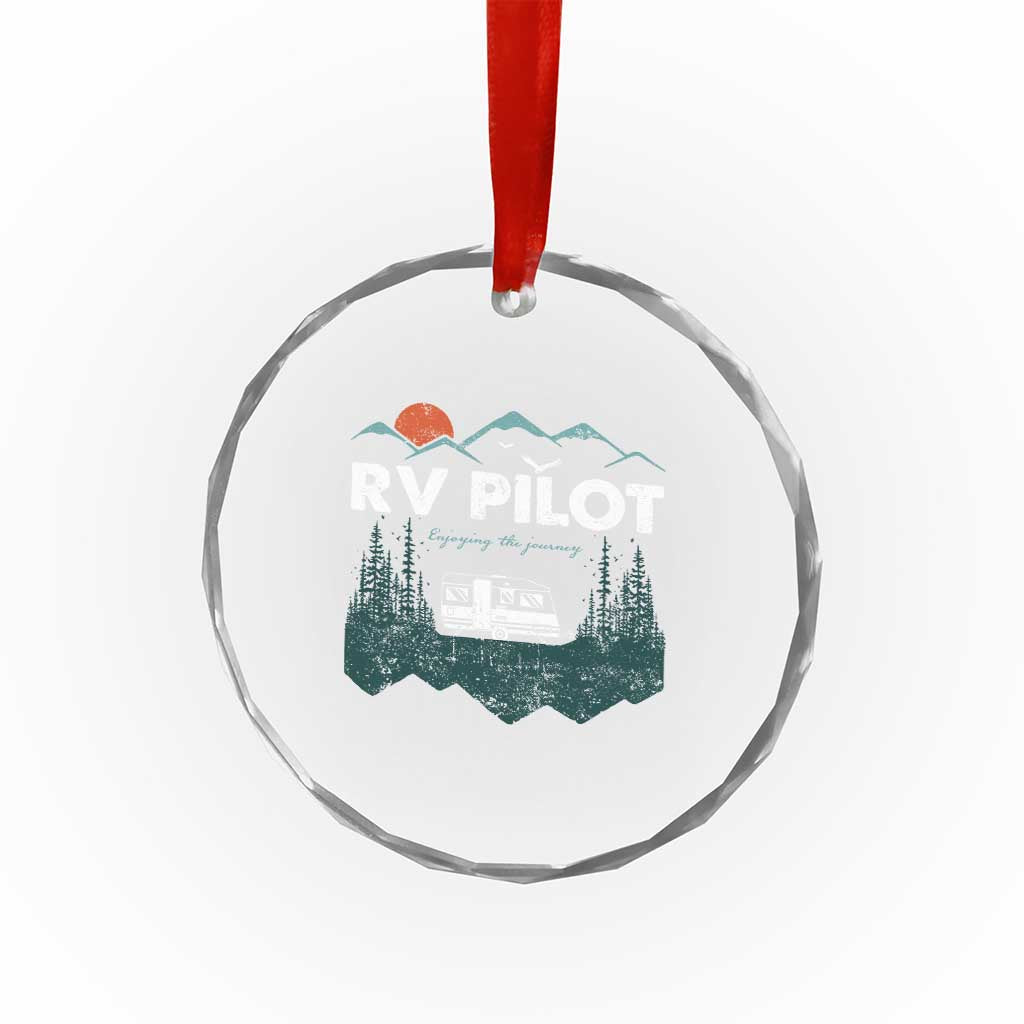 RV Pilot Camping Crystal Glass Ornament Retro Motorhome Travel Vacation Gift TS10 Print Your Wear