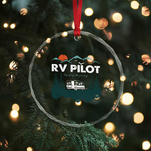 RV Pilot Camping Crystal Glass Ornament Retro Motorhome Travel Vacation Gift TS10 Print Your Wear