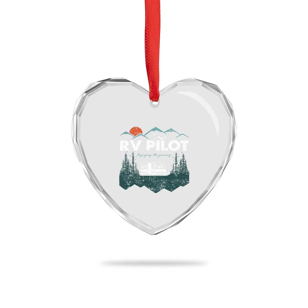 RV Pilot Camping Heart Crystal Glass Ornament Retro Motorhome Travel Vacation Gift TS10 Print Your Wear
