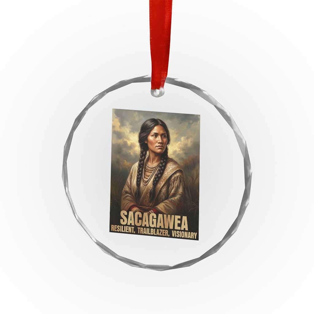 Sacagawea Native American Woman Crystal Glass Ornament Resilient Trailblazer Visionary