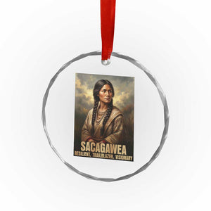 Sacagawea Native American Woman Crystal Glass Ornament Resilient Trailblazer Visionary