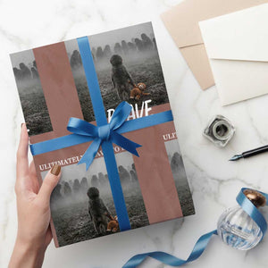 Sad Punch Monkey Wrapping Paper Roll Ultimately I Have To Be Brave TS14 Mocha Print Your Wear