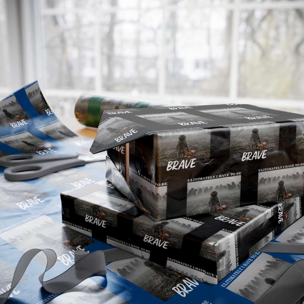 Sad Punch Monkey Wrapping Paper Roll Ultimately I Have To Be Brave TS14 Black Print Your Wear