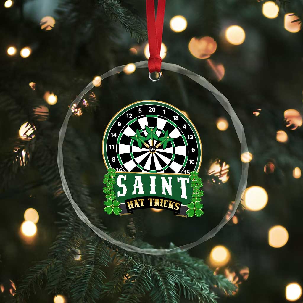 Saint Hat Tricks Crystal Glass Ornament St Patricks Day Dart Thrower Gift TS12 Print Your Wear