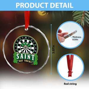 Saint Hat Tricks Crystal Glass Ornament St Patricks Day Dart Thrower Gift TS12 Print Your Wear