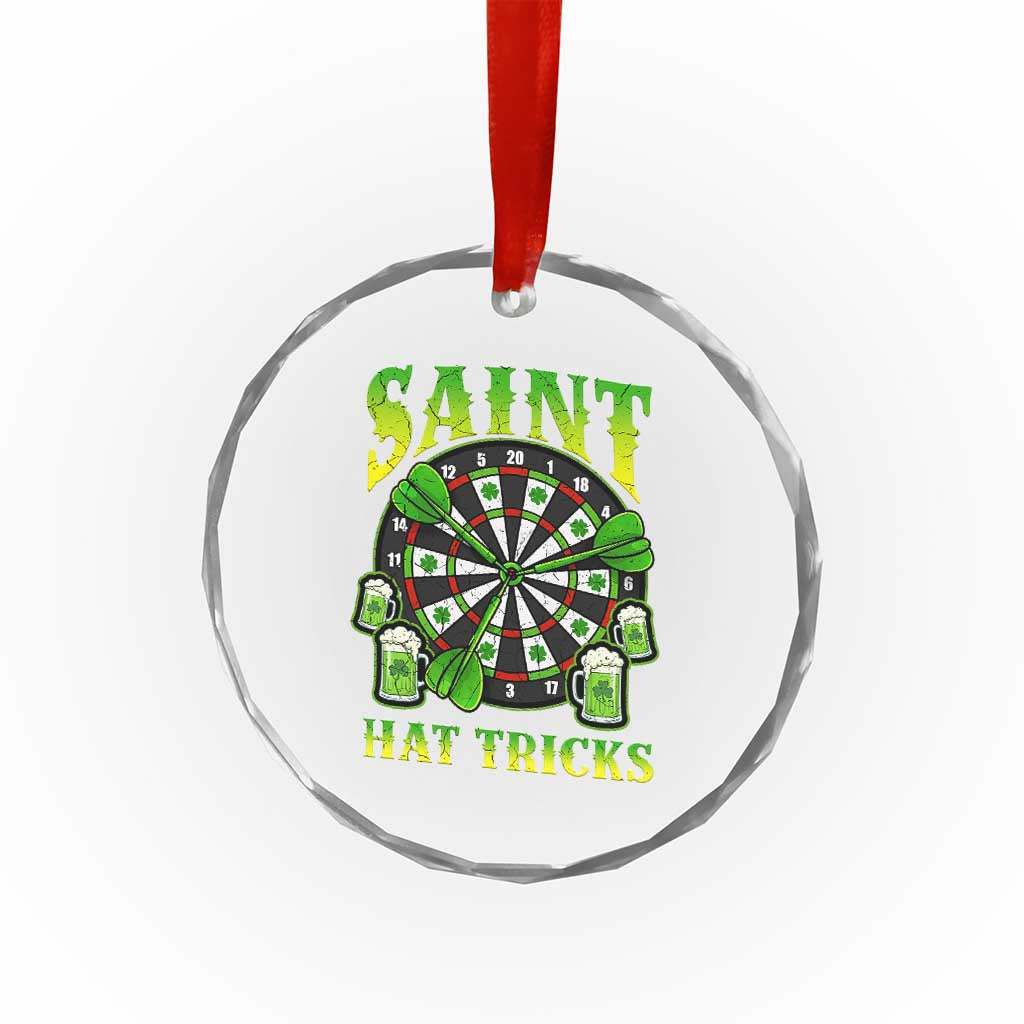 Saint Hat Tricks St Patricks Day Crystal Glass Ornament Darts Player Gift TS12 Print Your Wear