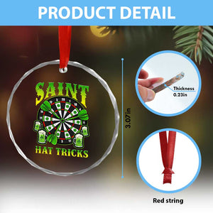Saint Hat Tricks St Patricks Day Crystal Glass Ornament Darts Player Gift TS12 Print Your Wear