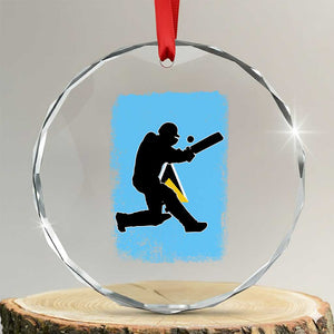 Saint Lucia Cricket Crystal Glass Ornament Retro Vintage Sport Saint Lucian Flag West Indies Cricket Fan TS10 Transparent Glass 3'' Circle Print Your Wear