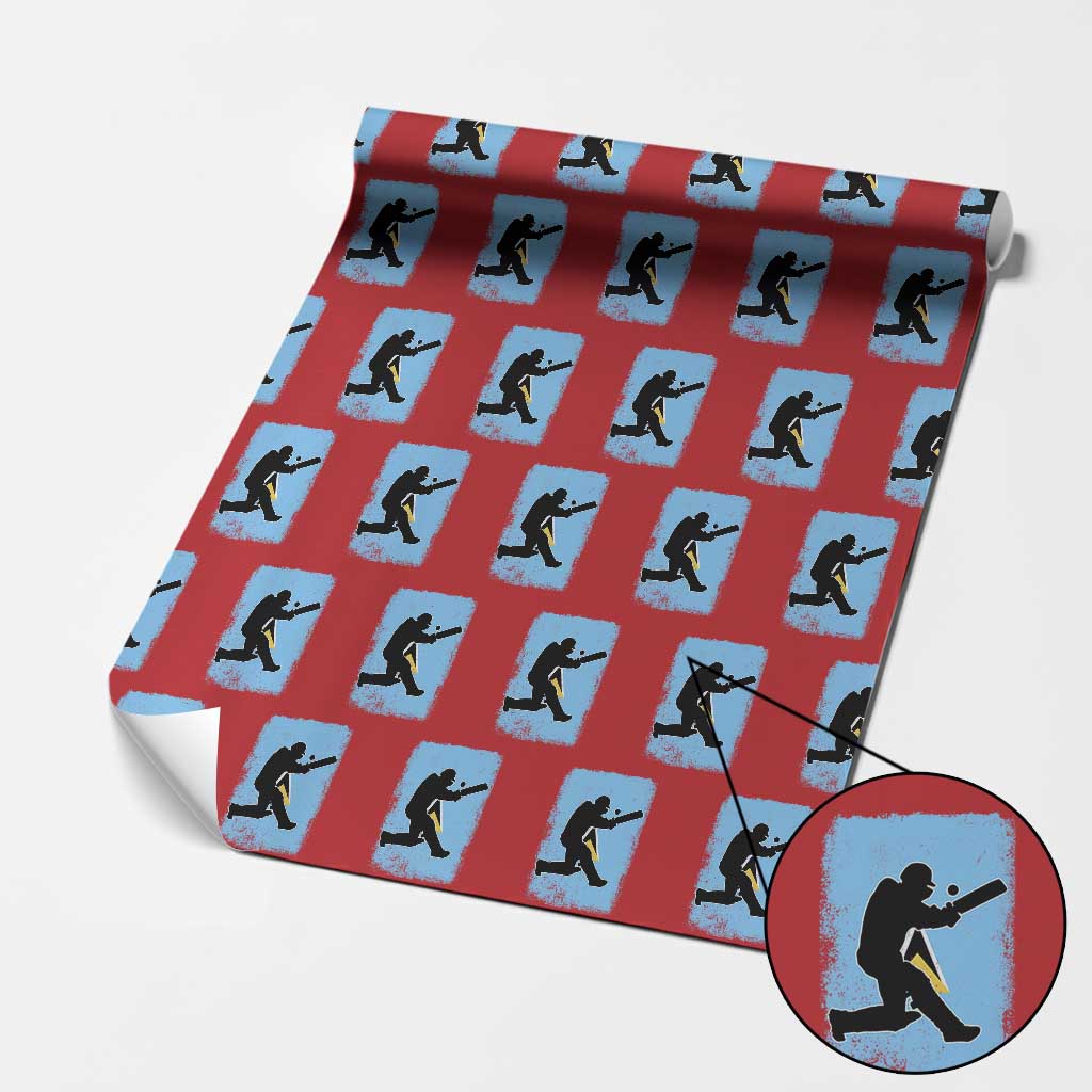 Saint Lucia Cricket Wrapping Paper Roll Retro Vintage Sport Saint Lucian Flag West Indies Cricket Fan TS10 Red Print Your Wear