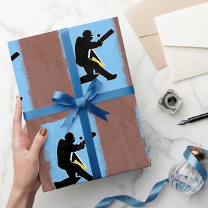 Saint Lucia Cricket Wrapping Paper Roll Retro Vintage Sport Saint Lucian Flag West Indies Cricket Fan TS10 Mocha Print Your Wear