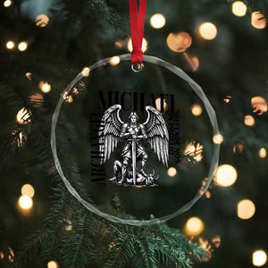 Saint Michael Archangel Defende Nos In Proelio Crystal Glass Ornament Christian Faith Gift TS12 Print Your Wear