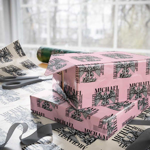 Saint Michael Archangel Defende Nos In Proelio Wrapping Paper Roll Christian Faith Gift TS12 Light Pink Print Your Wear
