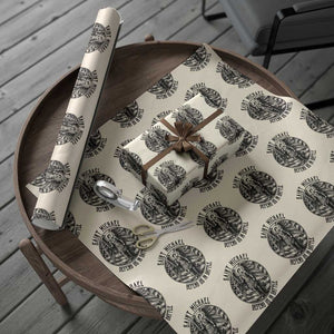 Saint Michael Defend Us In Battle Wrapping Paper Roll American Flag Patriotic TS12 Beige Print Your Wear