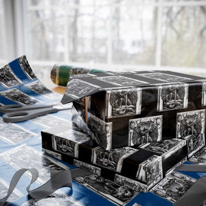 Saint Michael The Archangel Defeating Satan Wrapping Paper Roll Christian Faith Gift TS12 Black Print Your Wear