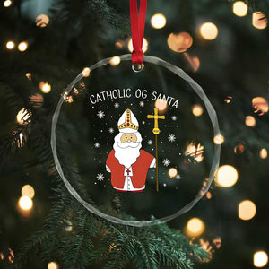 Saint Nicholas Catholic Christmas Crystal Glass Ornament TS14 Print Your Wear