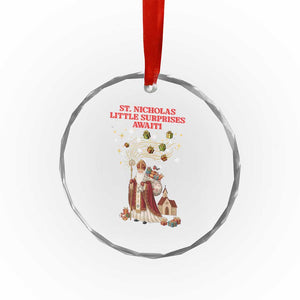 Saint Nicholas Santa Claus Christmas Crystal Glass Ornament Little Surprises Awaiti TS14 Print Your Wear