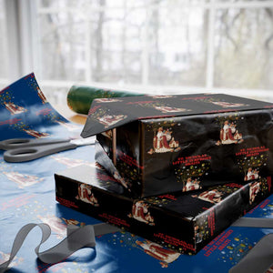 Saint Nicholas Santa Claus Christmas Wrapping Paper Roll Little Surprises Awaiti TS14 Black Print Your Wear