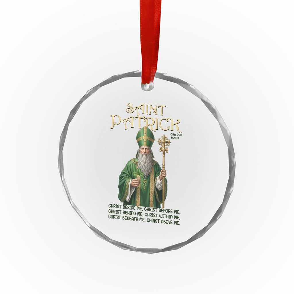 Saint Patrick Ora Pro Nobis Crystal Glass Ornament Irish Christian Prayer TS12 Print Your Wear
