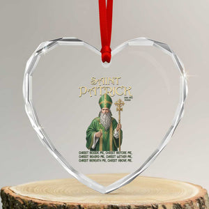 Saint Patrick Ora Pro Nobis Heart Crystal Glass Ornament Irish Christian Prayer TS12 Transparent Glass 3'' Heart Print Your Wear