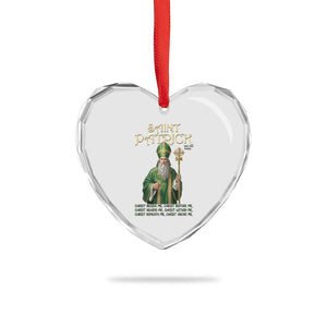 Saint Patrick Ora Pro Nobis Heart Crystal Glass Ornament Irish Christian Prayer TS12 Print Your Wear
