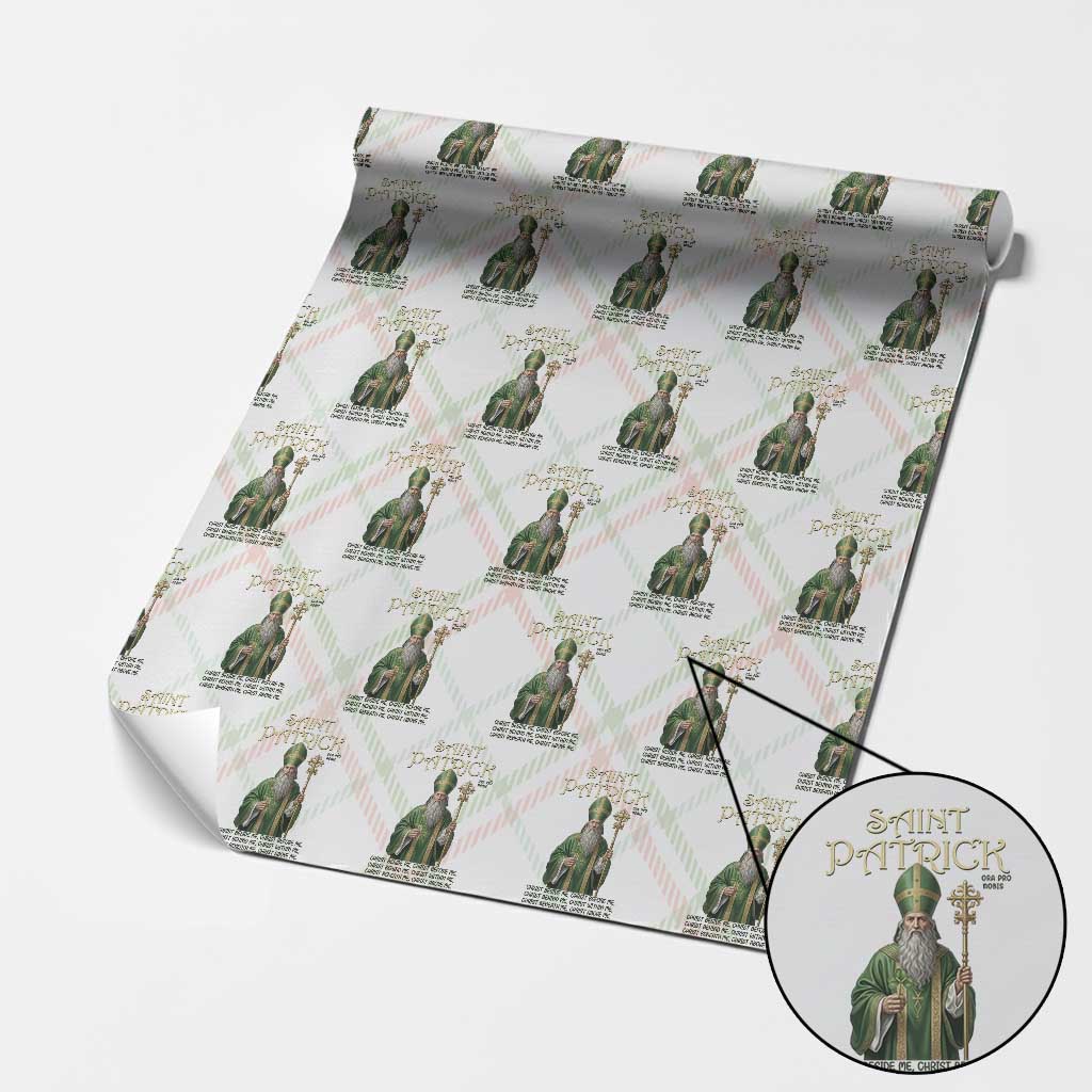 Saint Patrick Ora Pro Nobis Wrapping Paper Roll Irish Christian Prayer TS12 Christmas Plaid Print Your Wear