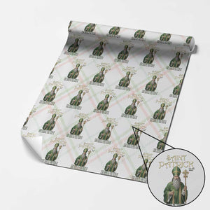Saint Patrick Ora Pro Nobis Wrapping Paper Roll Irish Christian Prayer TS12 Christmas Plaid Print Your Wear