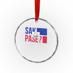 Sak Pase Haitian Creole Crystal Glass Ornament Haiti Flag Heritage Pride TS02 Print Your Wear